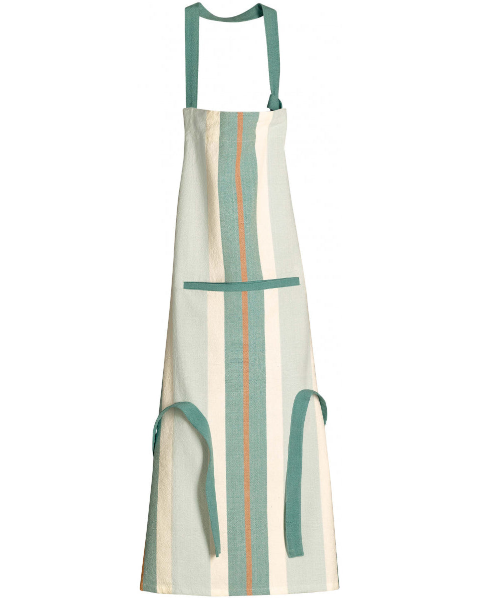 Yuna - Grembiule da cucina riciclato con tasca, verde acqua