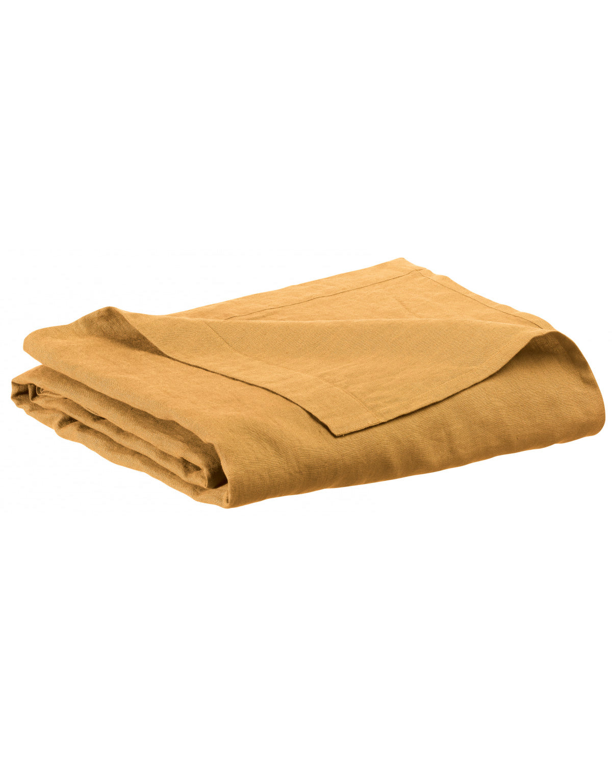 Zeff - Lenzuolo piatto, lino giallo ocra, 240 X 300