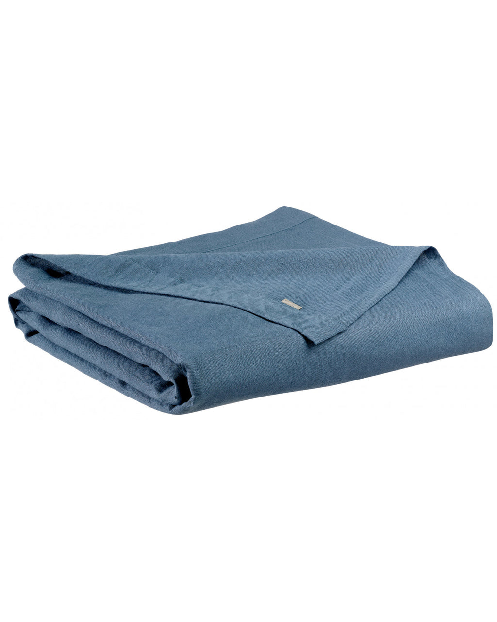 Zeff - Lenzuolo piatto in lino stonewashed blu tempesta, 240 X 300