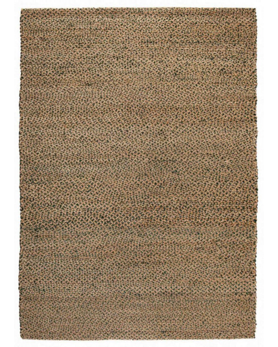 Elliot - Tappeto tinta naturale e verde scuro, 120 X 170