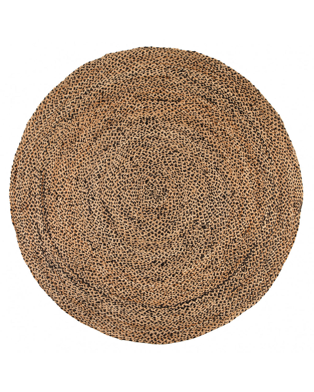 Elliot - Tappeto rotondo tinta naturale e grigio scuro