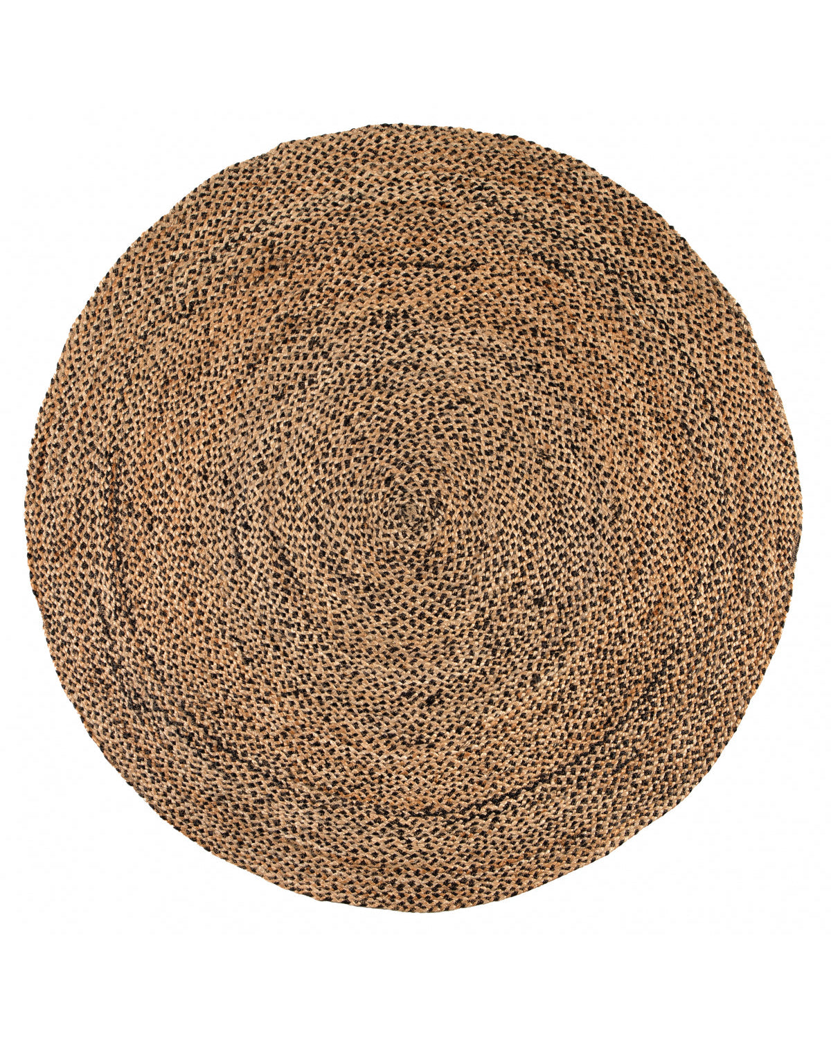 Elliot - Tappeto rotondo tinta naturale e grigio scuro