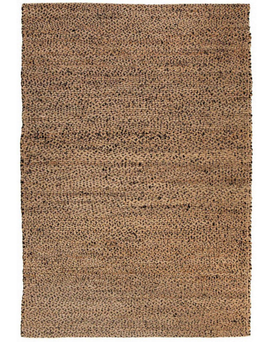 Elliot - Tappeto tinta naturale e grigio scuro, 160 X 230