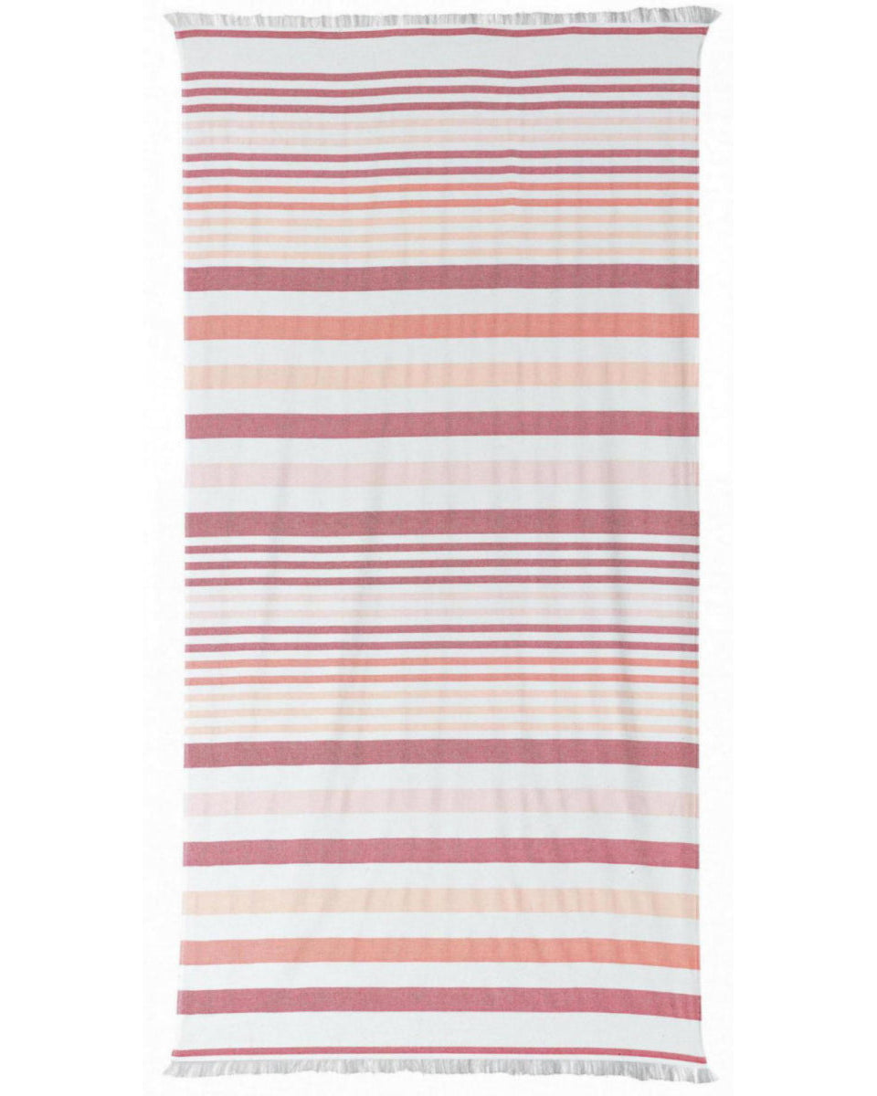Samoa brique - Asciugamano Hammam a righe 100 X 200
