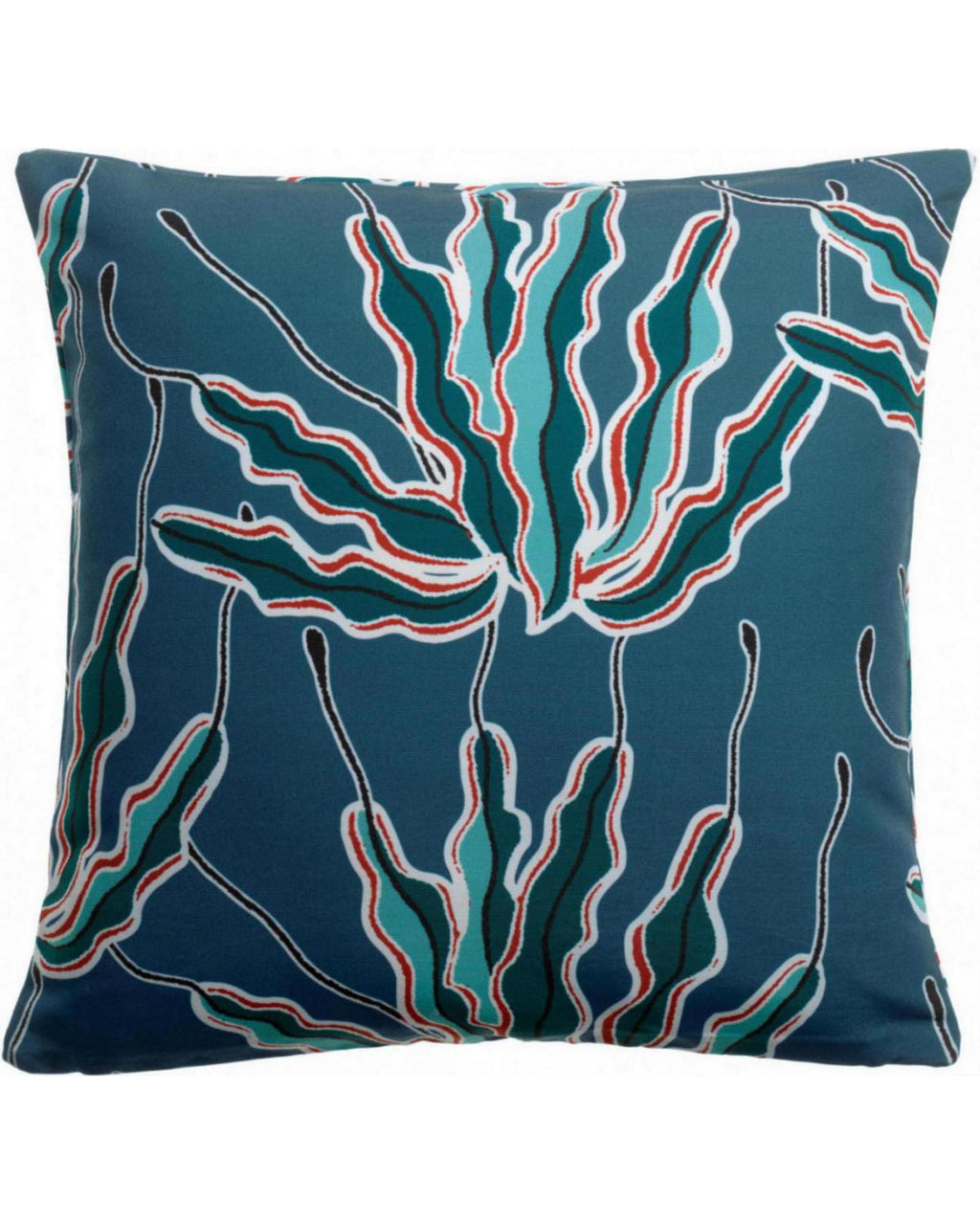 Alga - Cuscino Outdoor Stampato Indaco 45 X 45