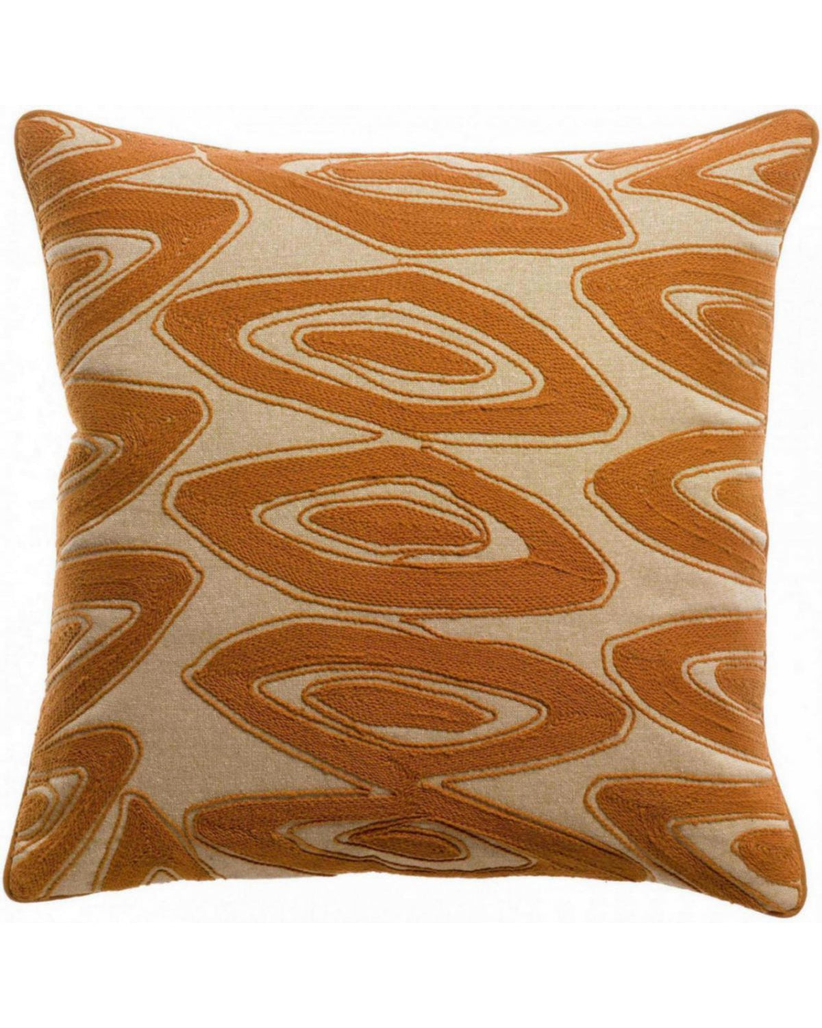 Leya - Cuscino ricamato cuivre 45 X 45