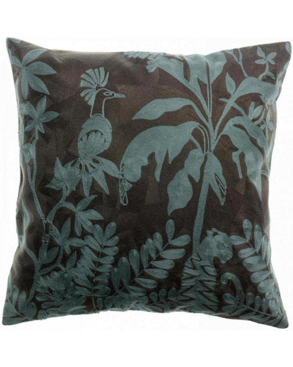 Raki - Cuscino ricamato carbone 45 X 45