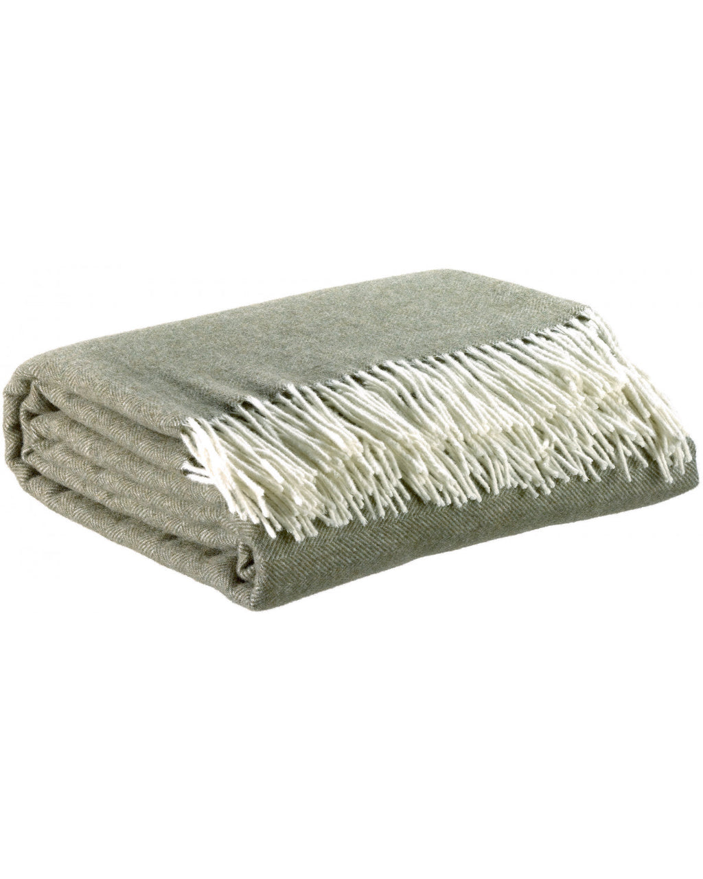 Carina - plaid lana e cashmere verde oliva, 130 X 190