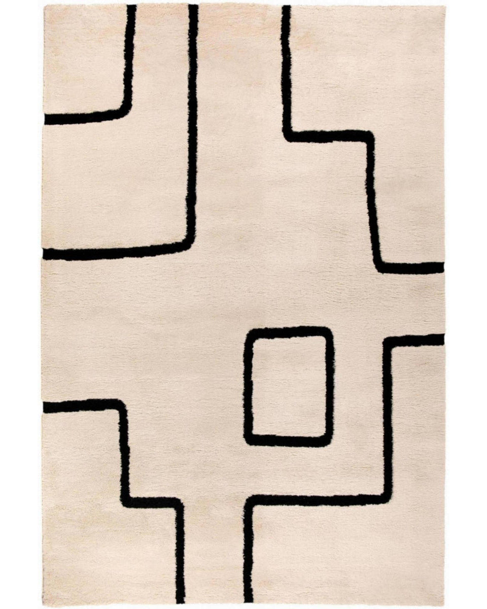Louisa Caviar - tappeto fantasia astratta, 160 X 230 X 2