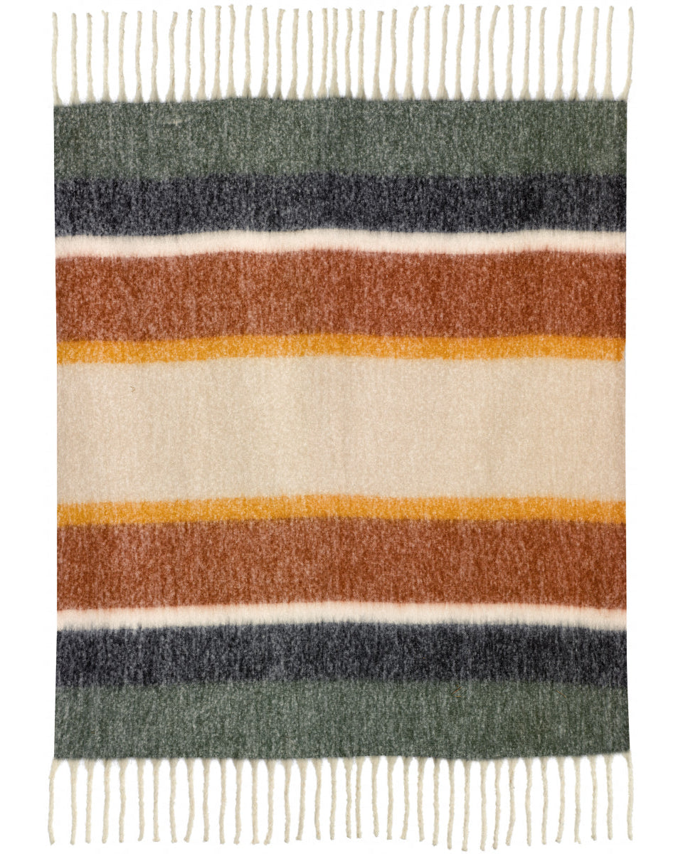 Isabel - plaid a righe multicolore 130 X 160