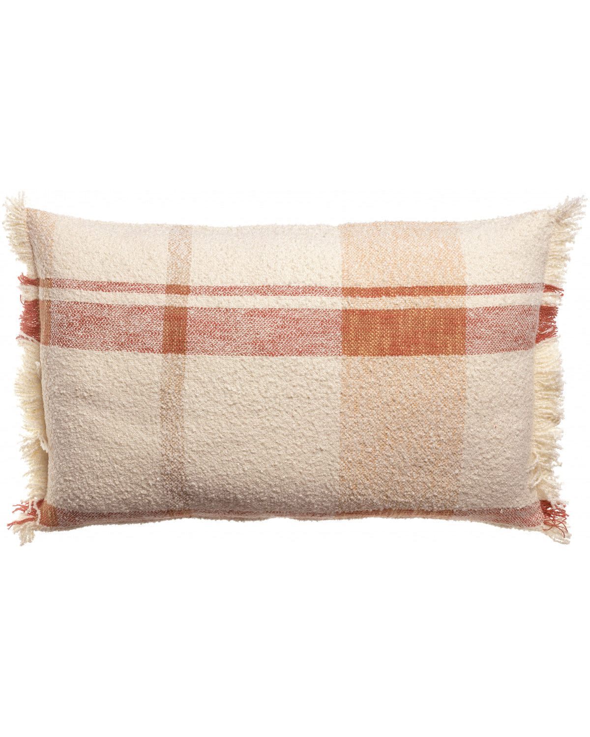 Jane - cuscino rettangolare a quadri rosso terracotta 40 X 65