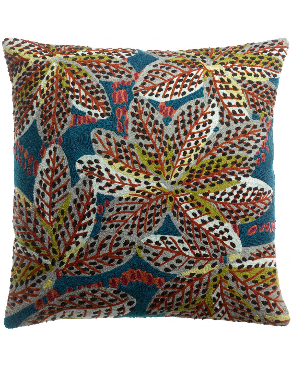 Ariane Petrole - cuscino ricamato 45 X 45