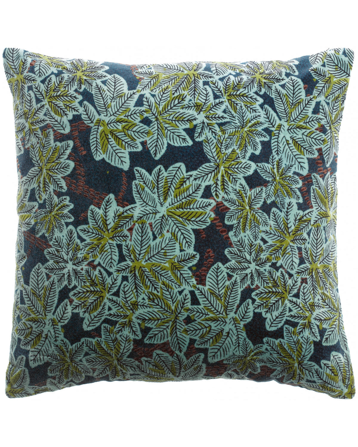 Ariane Petrole - cuscino velluto stampa floreale 45 X 45