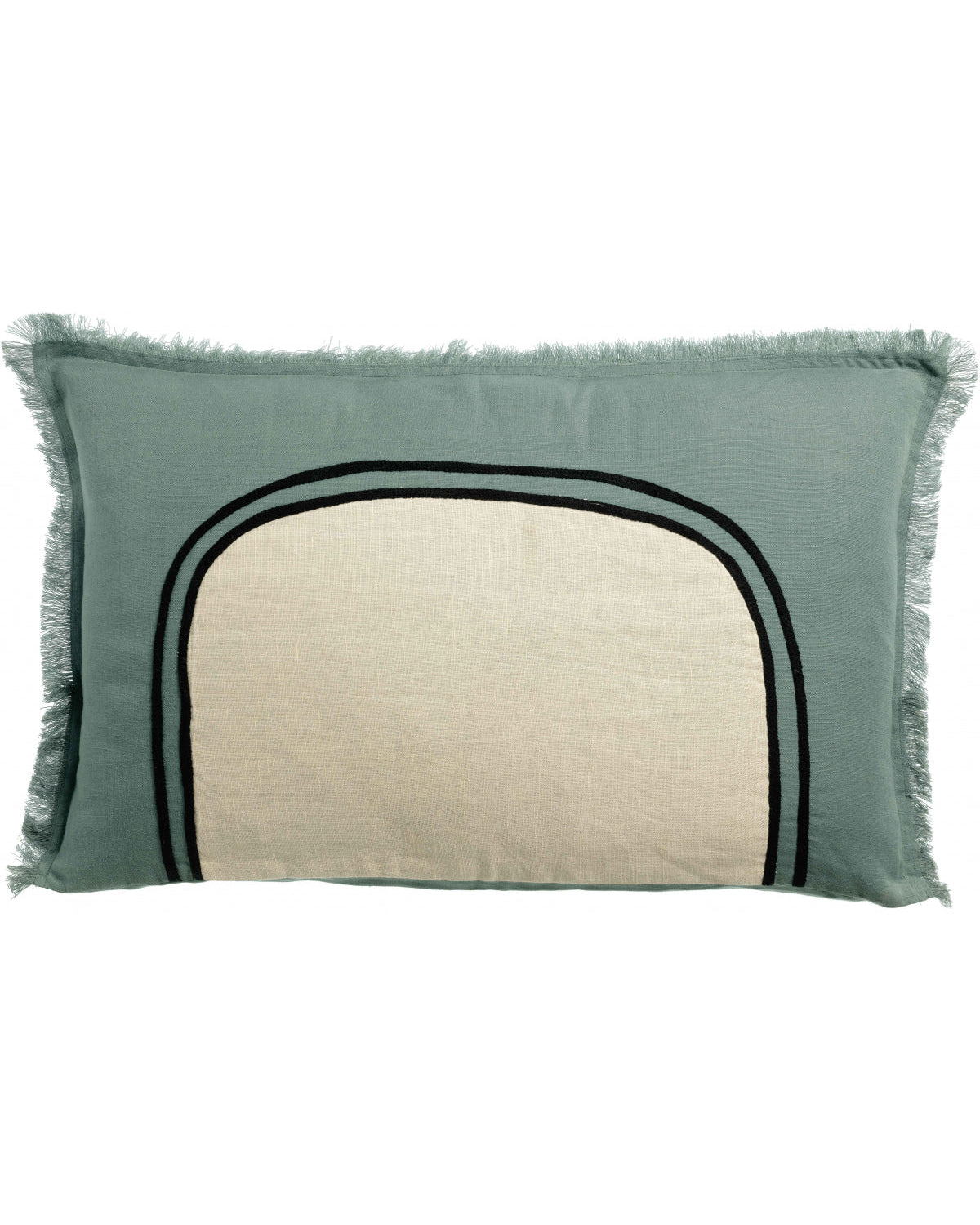 Laly - Cuscino bicolore azzurro 40 X 65