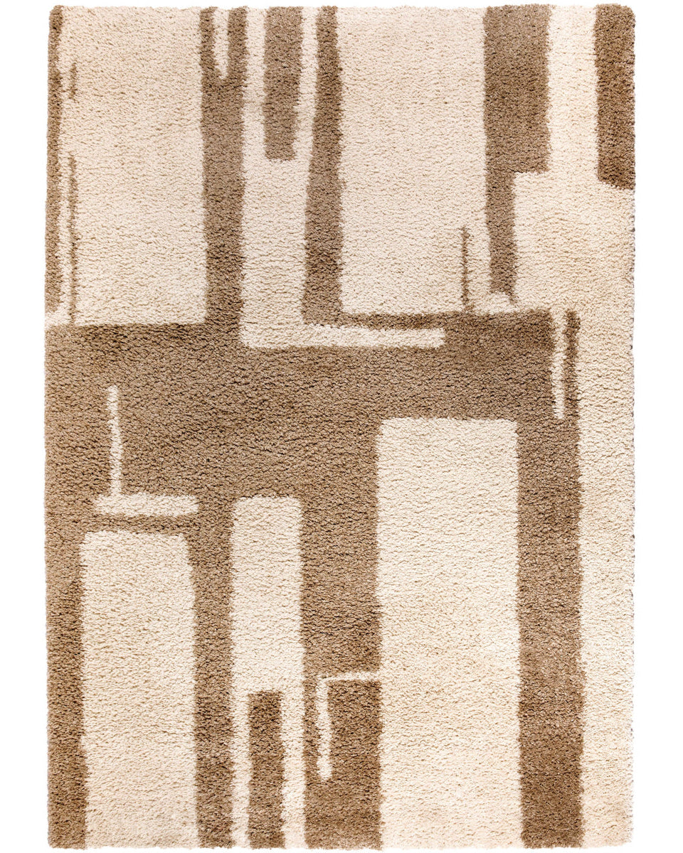 Nesma - Tappeto bianco e nocciola, 200 X 290