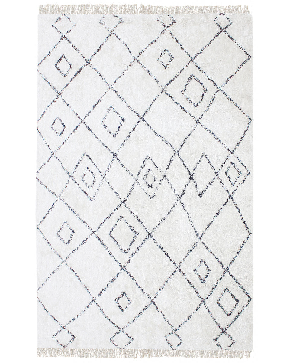 Ervin - Tappeto avorio con frange 190 X 290