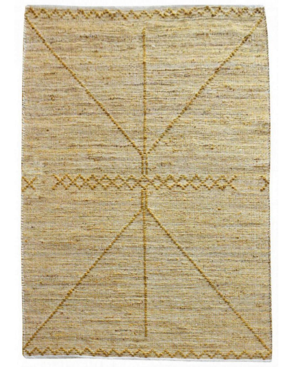 Jiazi - Tappeto giallo in canapa, 190 X 290