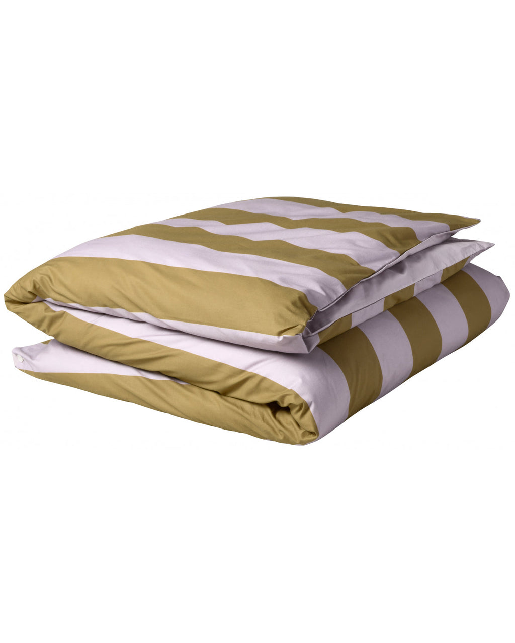 Malo - Copripiumino singolo a righe rosa e marroni,  200 X 140