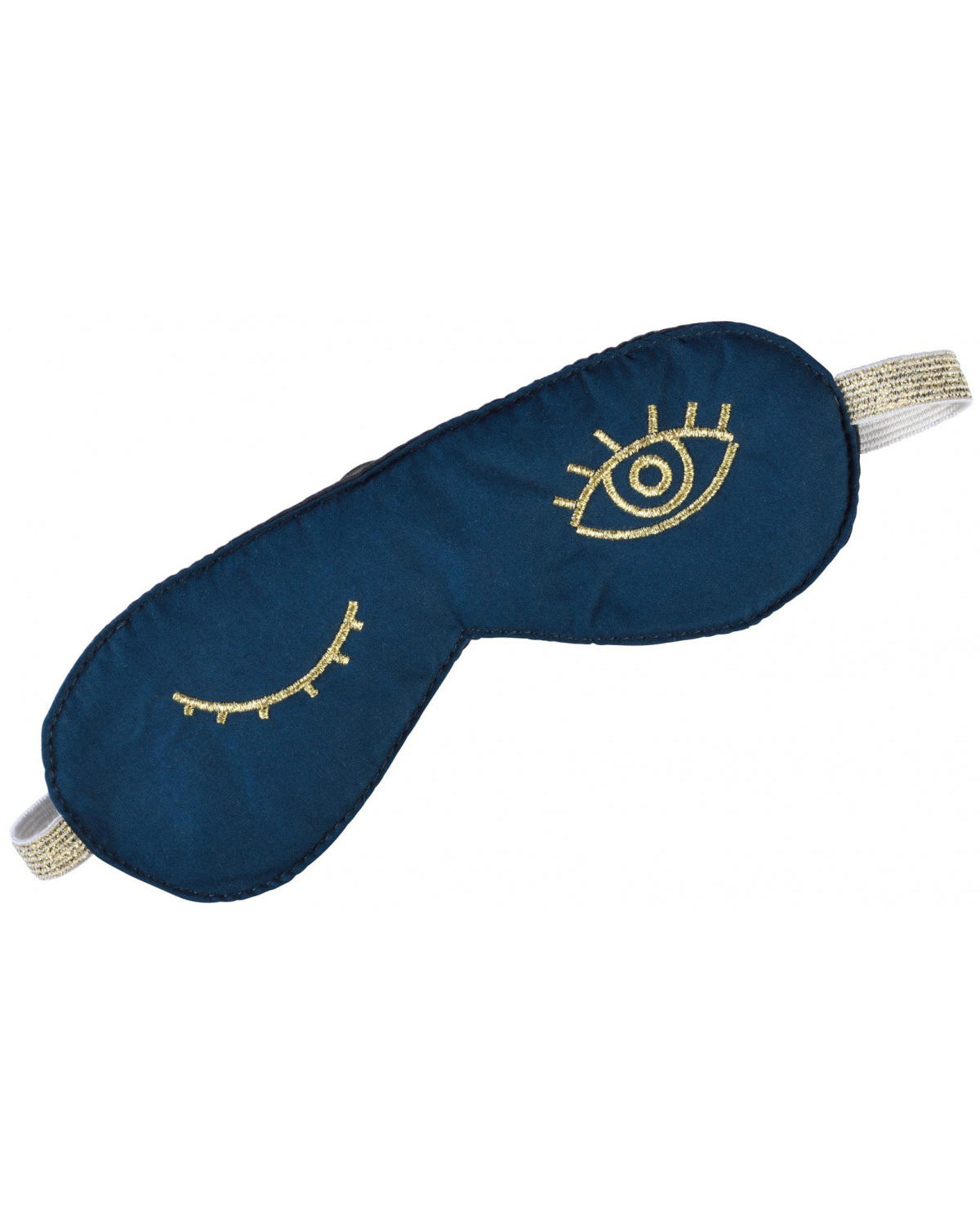 Celeste - Maschera da notte in cotone bio blu
