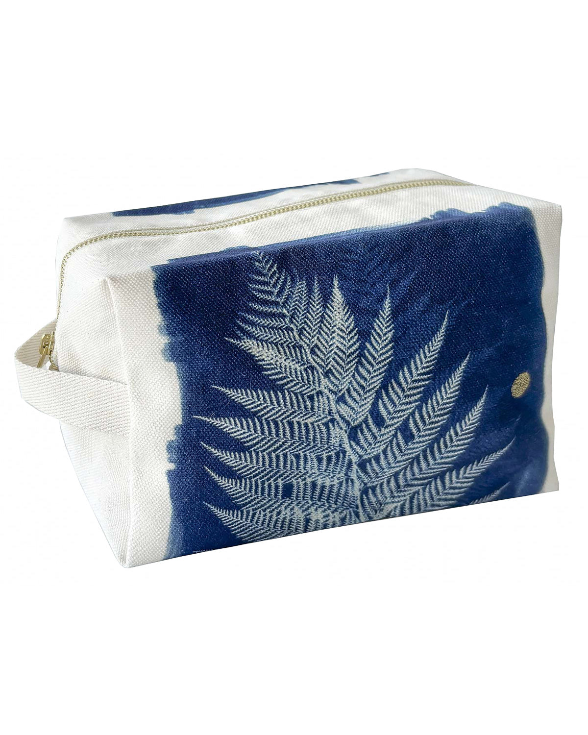 Gypso - Astuccio beauty, bianco e fantasia blu 22 X 14 X 10,5