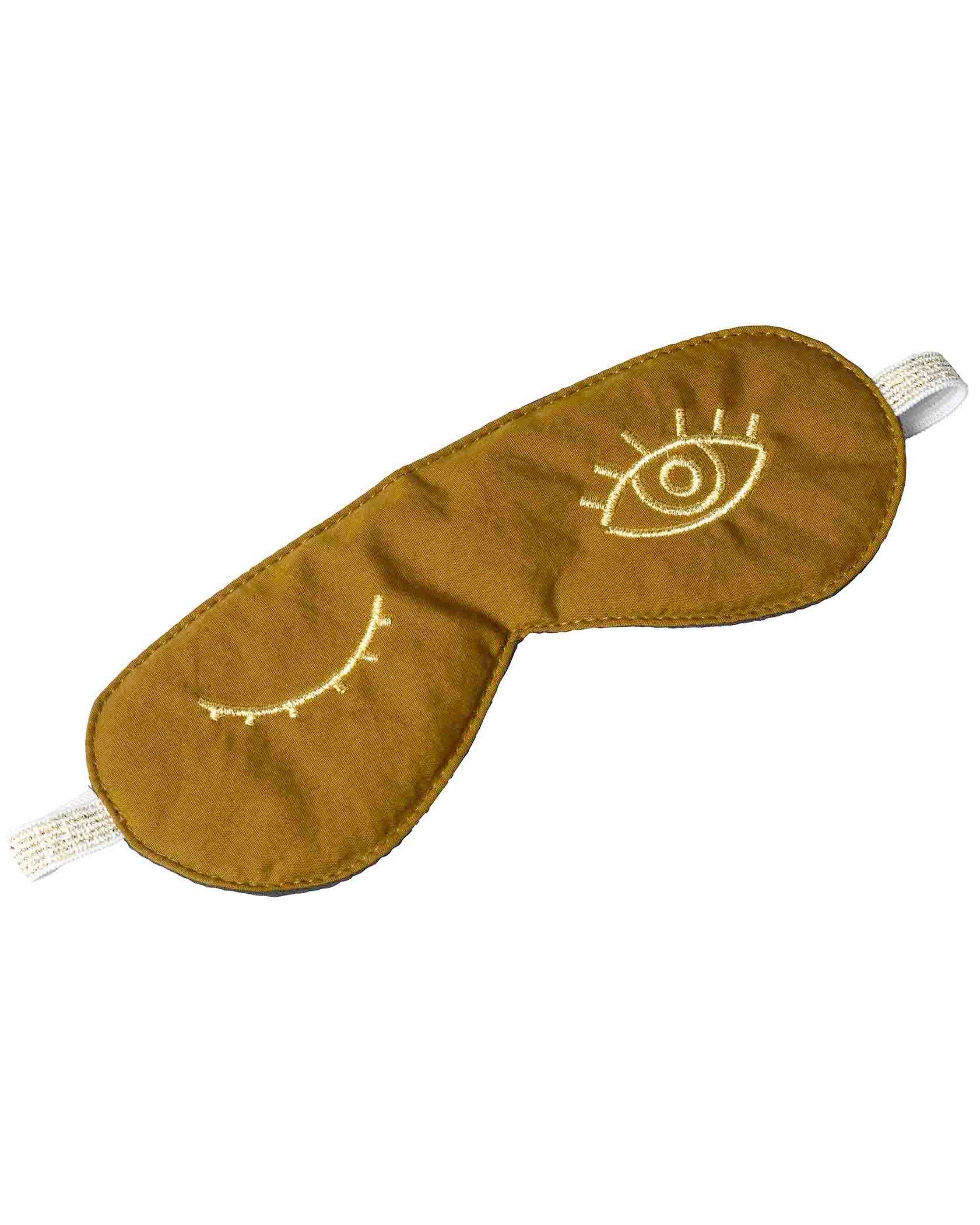 Eyes - Maschera da notte nocciola in cotone bio