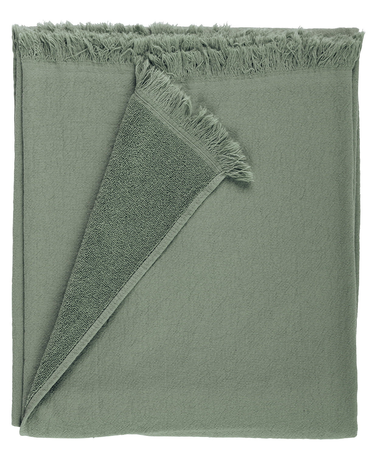 Luna - Maxi telo da bagno in cotone bio, verde salvia 160 X 100