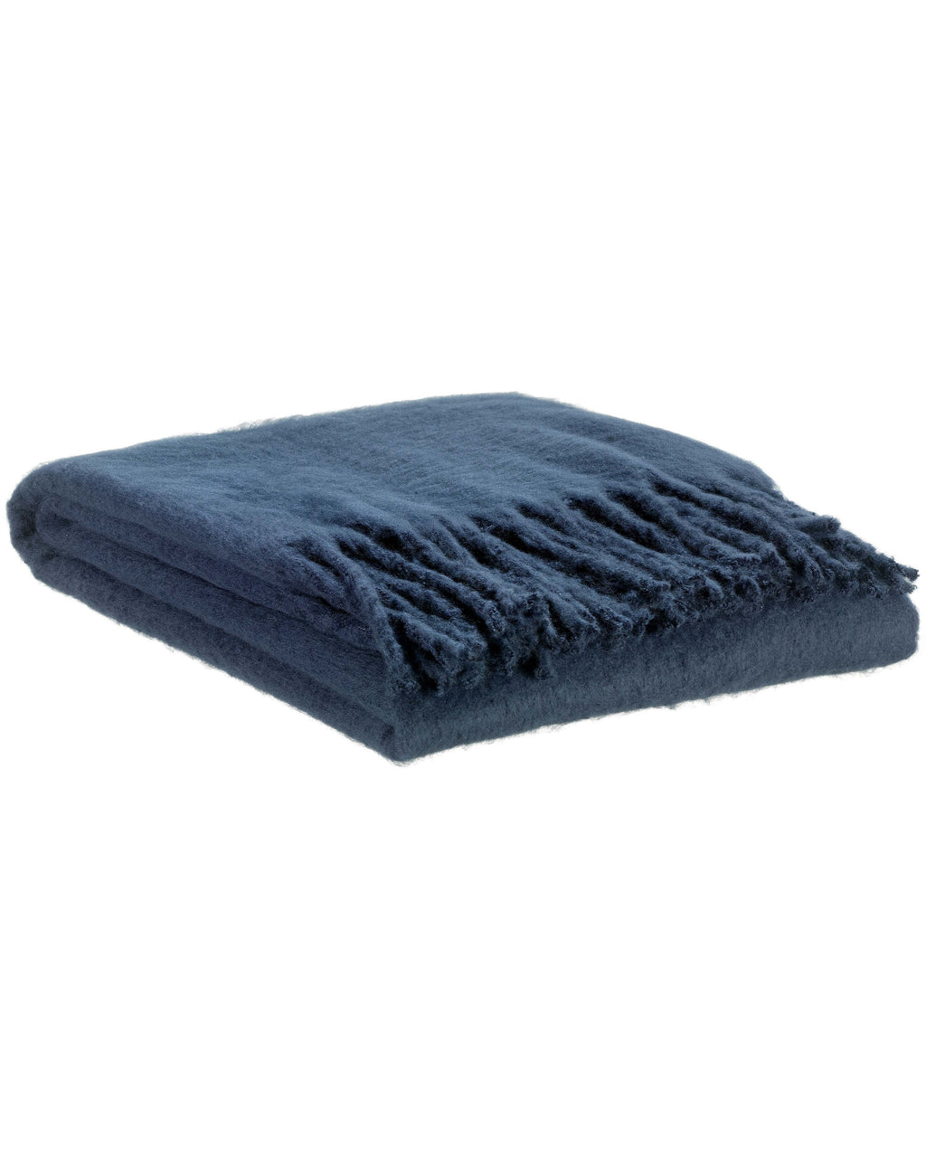 Isabel - Plaid  tinta unita blu, 130 X 160