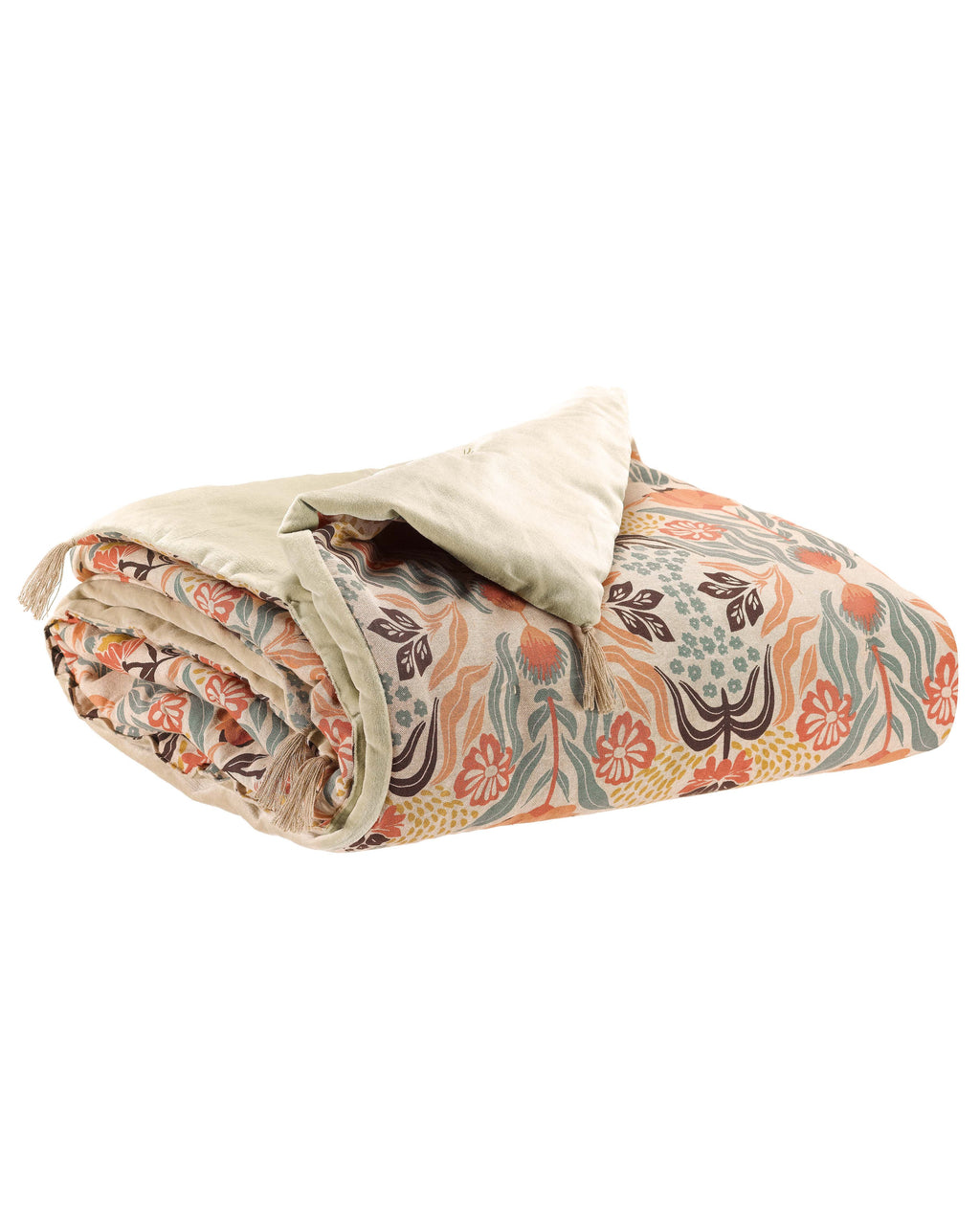 Youri - Plaid stampato, fantasia floreale 135 X 200