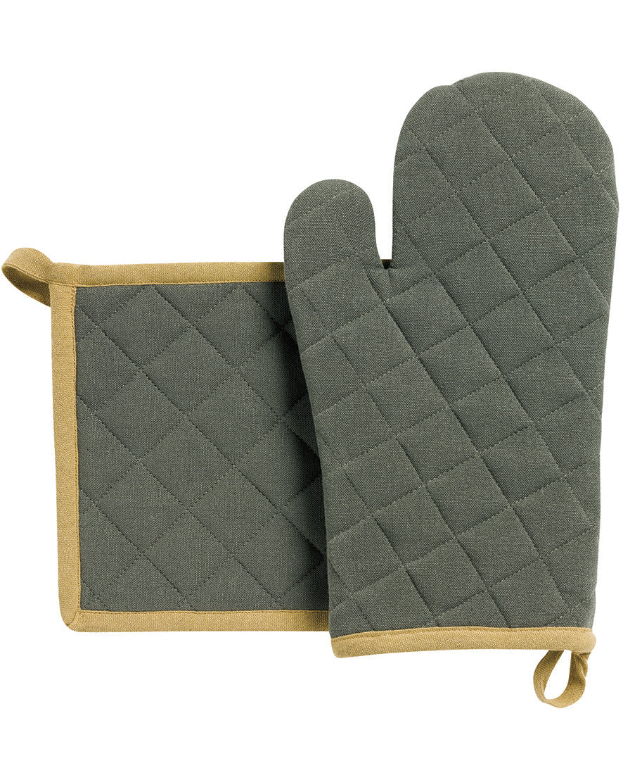 Grace - Set guanto da cucina/presina verde foresta 15 X 32