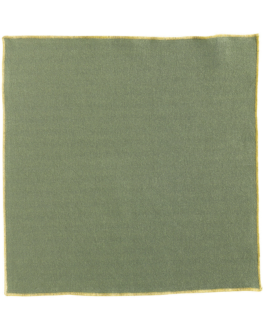 Grace - Tovagliolo in cotone riciclato verde matcha, 40 X 40