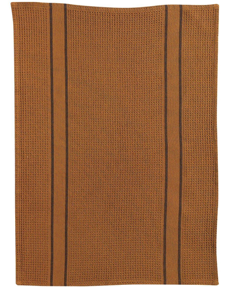 Lars - Strofinaccio in tessuto riciclato a nido d'ape, color caramello, 50 X 70