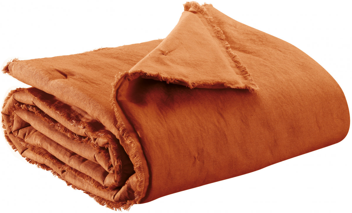 Laly plaid a tinta unita Cuivre 135 X 200