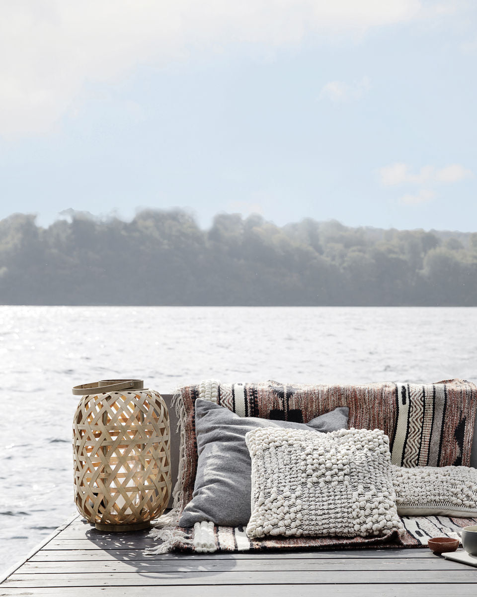 Lanterna da esterni in bamboo intrecciato