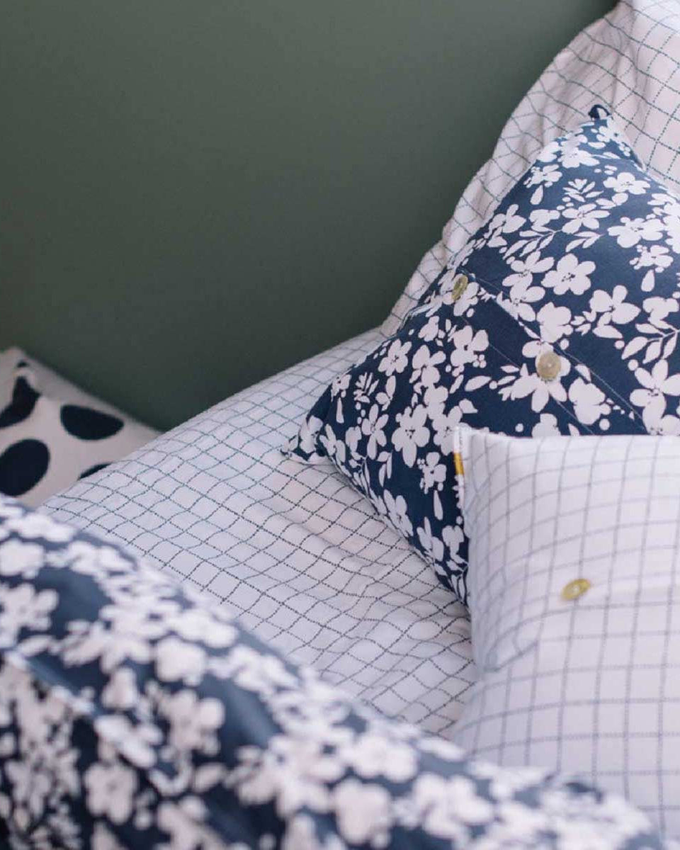 Lenzuolo a quadretti con angoli