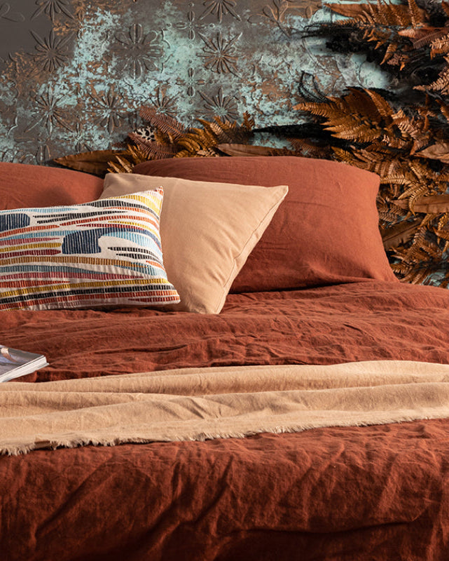 Lenzuolo piatto Zeff Caramello Stonewashed 240 X 300