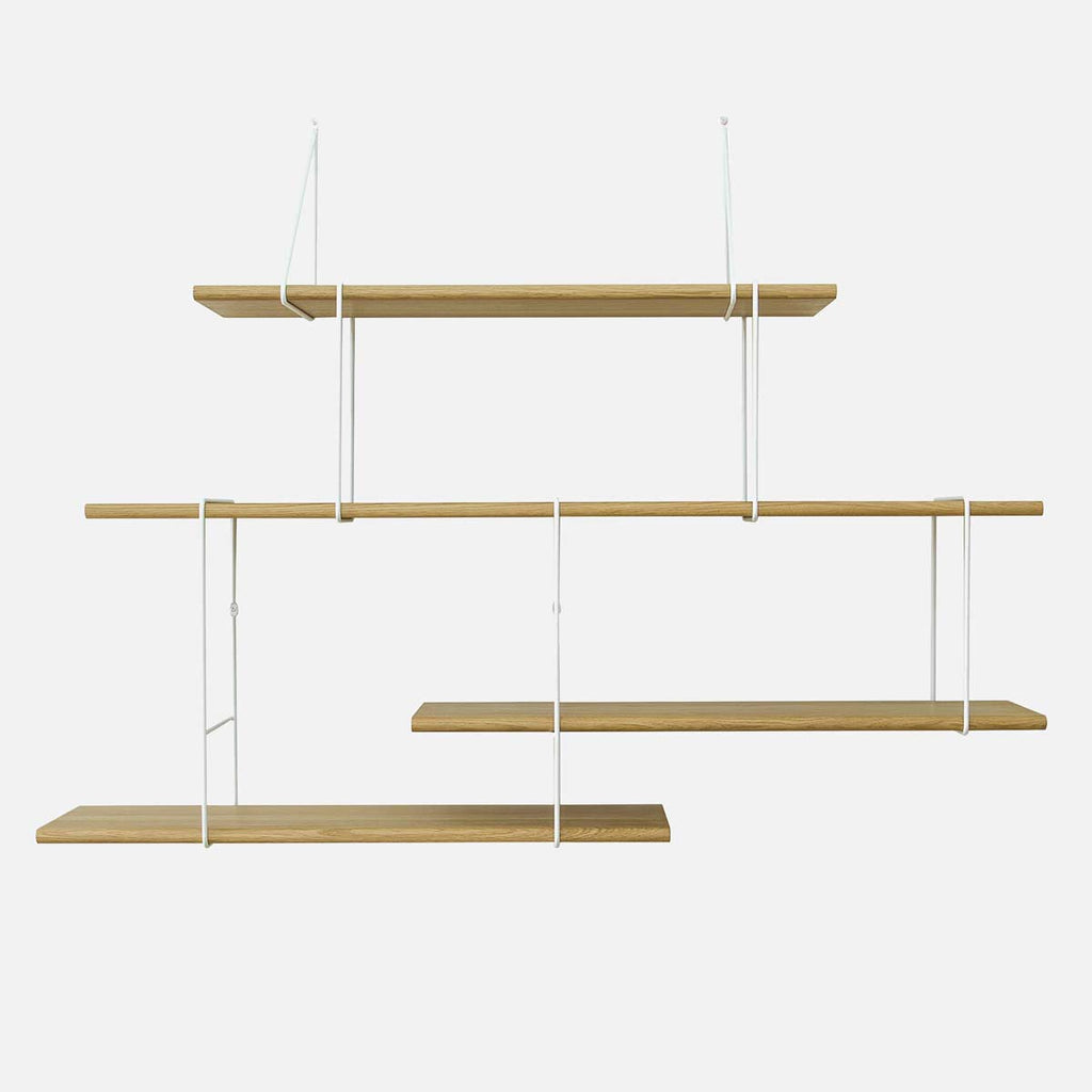 Libreria con mensole di rovere