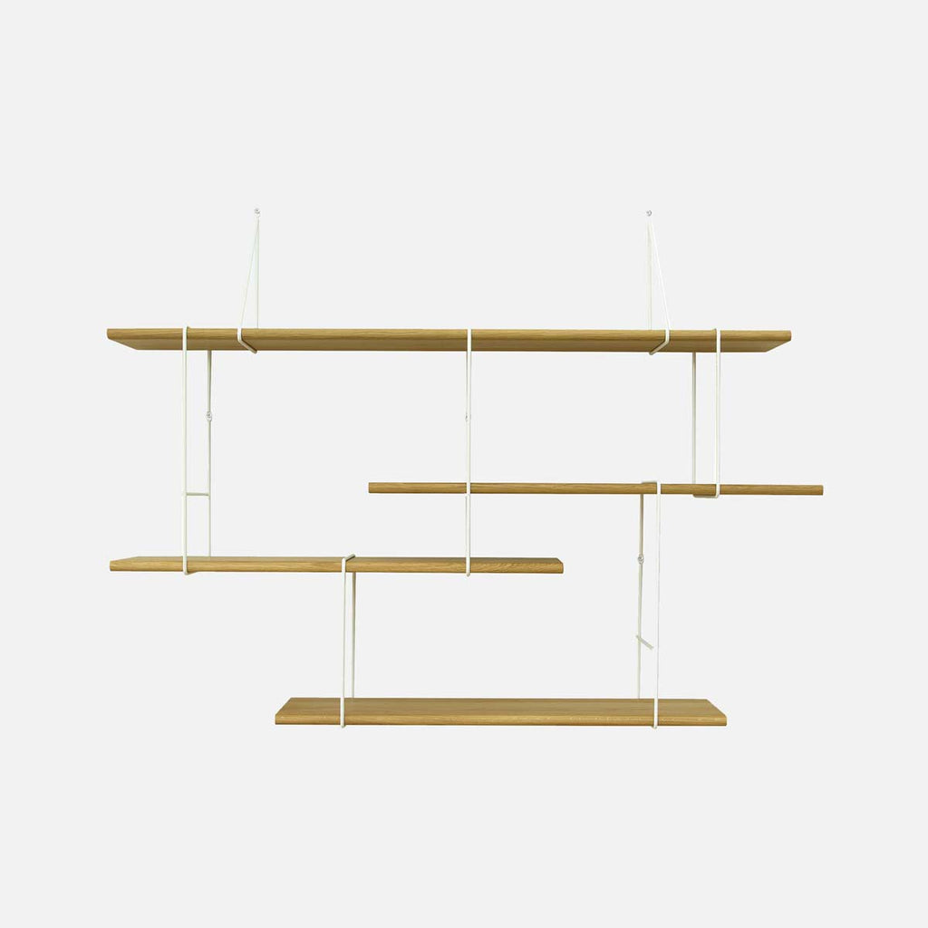 Libreria con mensole in rovere