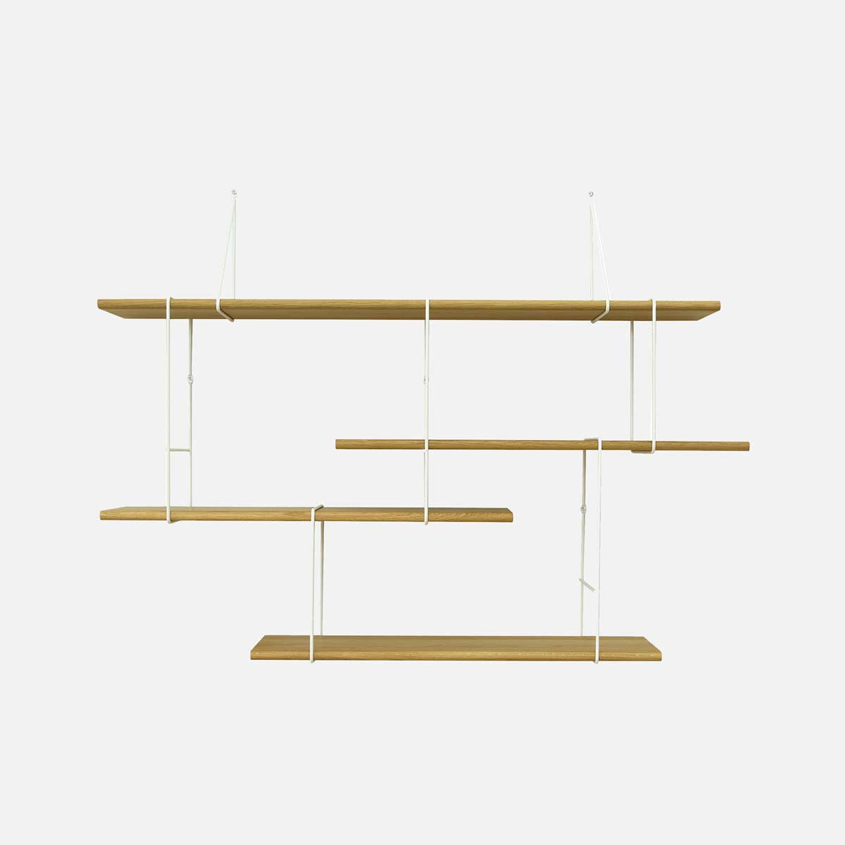 Libreria con mensole in rovere