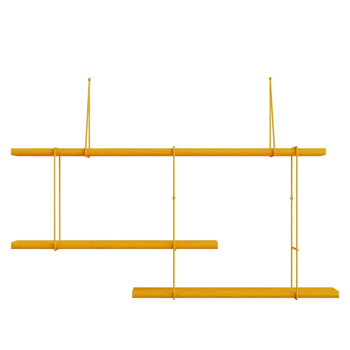 Libreria gialla moderna e funzionale - Shrink curry di Studio Hausen