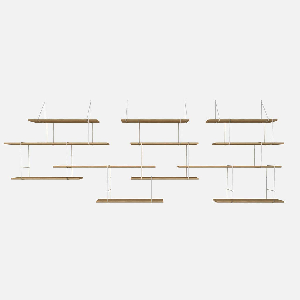 Trio libreria in rovere di design