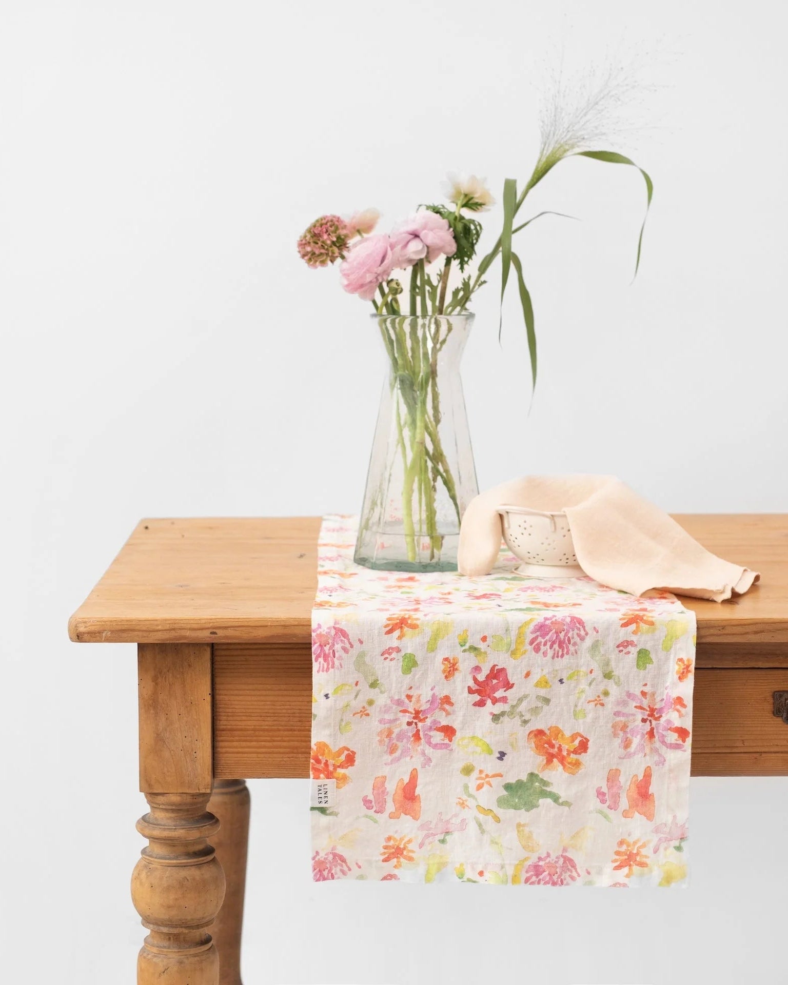 Wildflower - runner in lino a fiori