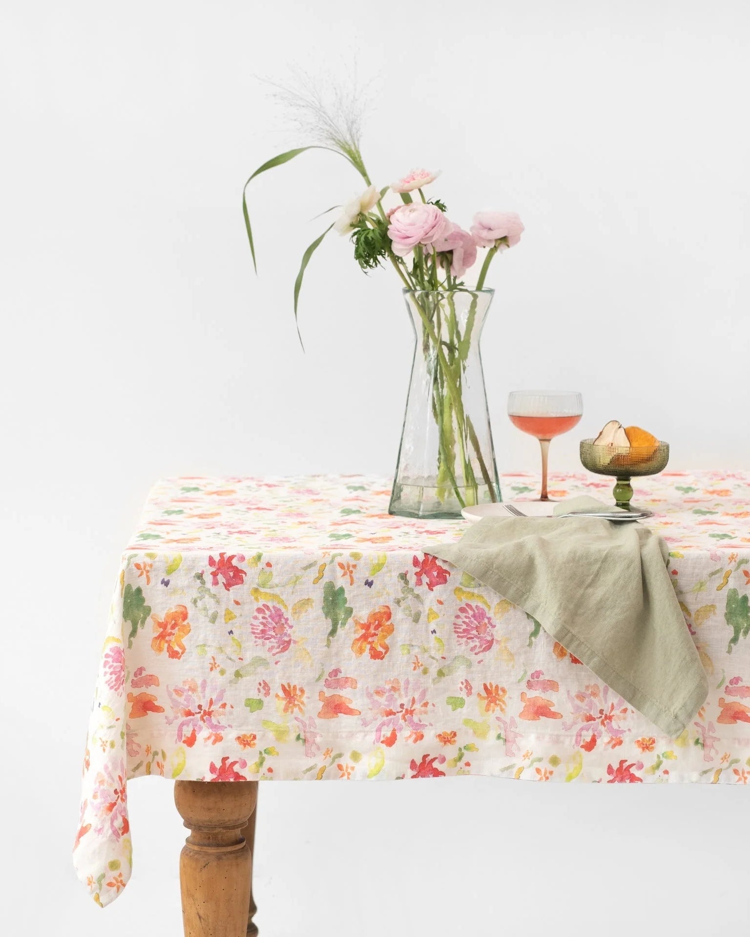Wildflower - tovaglia in lino fantasia con fiori colorati