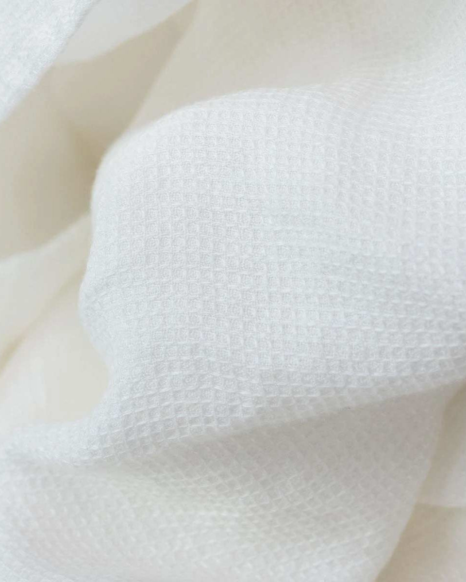 Waffle di lino a nido ape 