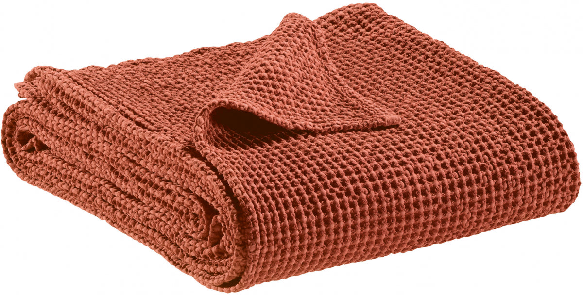 Maia riciclato plaid Sienne 140 X 200