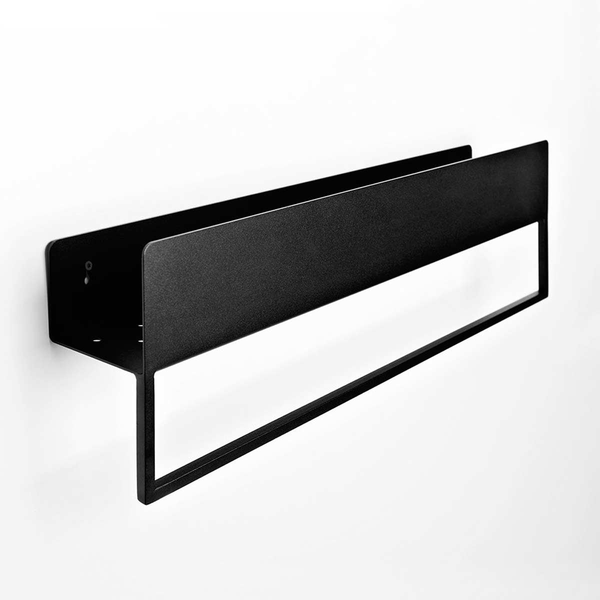 mensola in metallo nera per il bagno