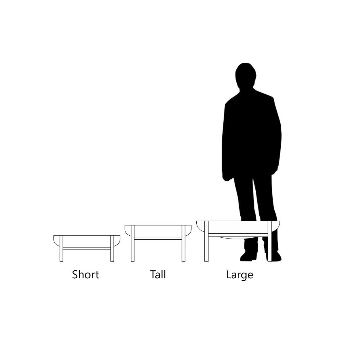 Misure disponibili per il braciere Crate Arpe Studio