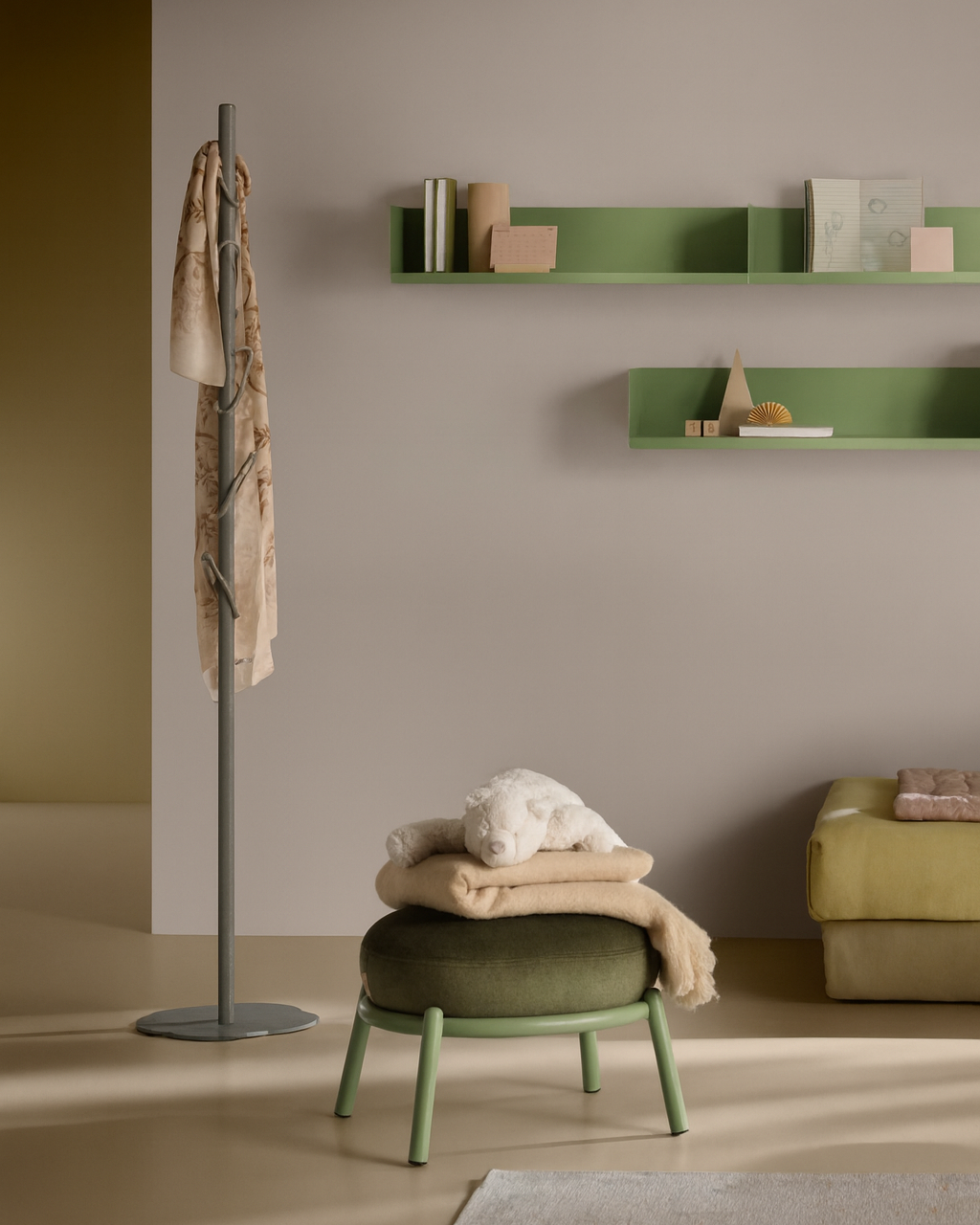 MyFlower - appendiabiti in metallo canapa