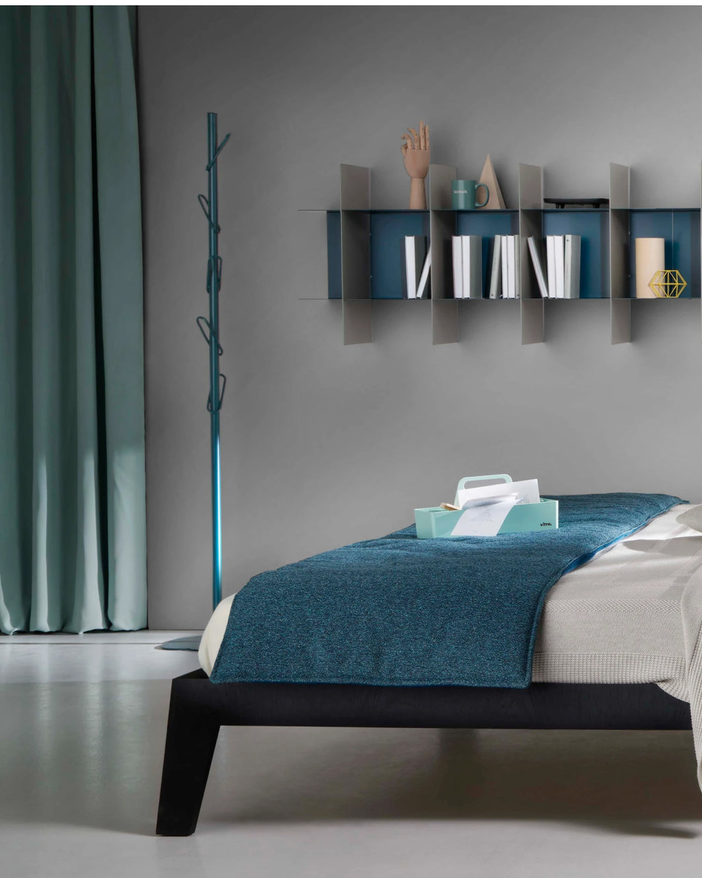 MyFlower - appendiabiti in metallo petrolio