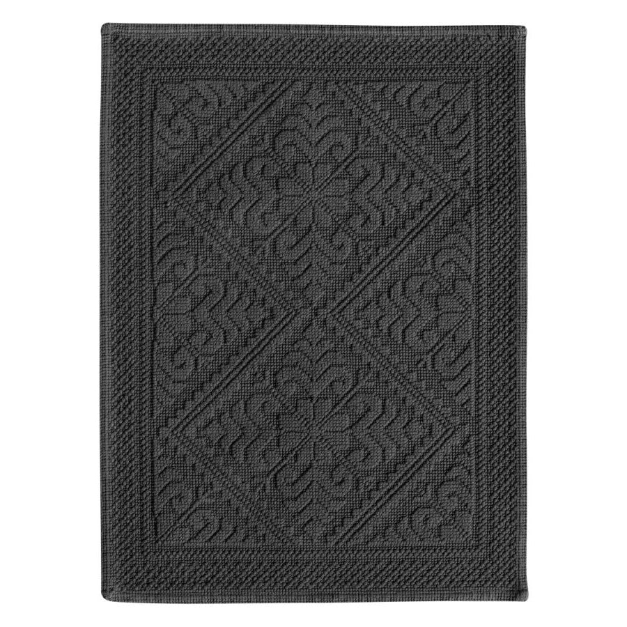 Enzo - Tappeto da bagno grigio scuro 54 X 64