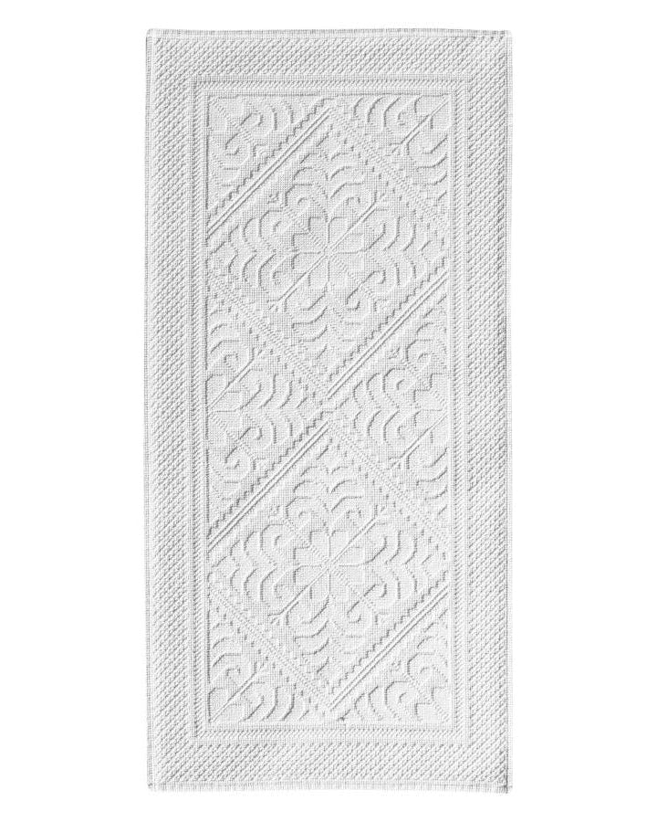Enzo - Tappeto da bagno bianco neve 70 X 140